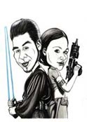 139-Karikatur-Star-Wars-Paar